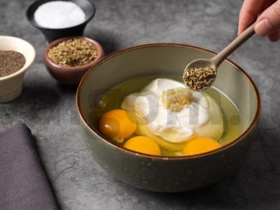 Kiaušinių pyragas su kalakutiena Žingsnis 7