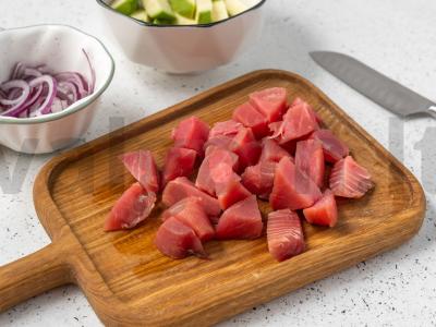 Tuno filė orkaitėje su daržovėmis Žingsnis 1