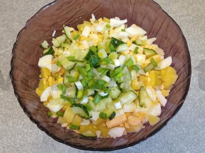 Okroška be mėsos ant duonos kvašo su alyvuogių majonezu Žingsnis 4