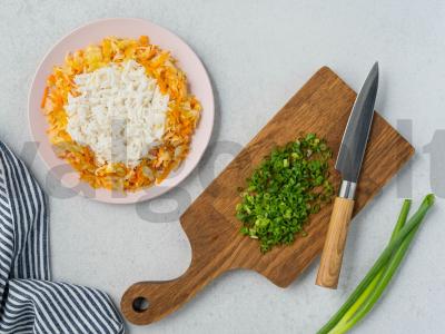 Ryžiai su kopūstų troškiniu Žingsnis 4