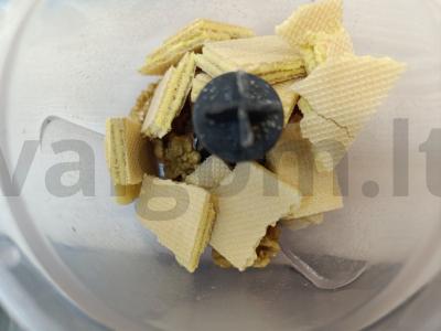 Vafliniai saldainiai su graikiniais riešutais Žingsnis 1