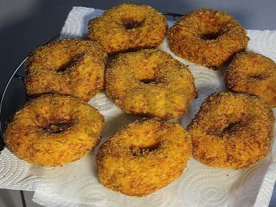 Bulvių spurgos su sūriu tempuroje su česnako sūrio padažu Žingsnis 12