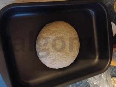 Viso grūdo kvietinis duona ant rugių raugos Žingsnis 4