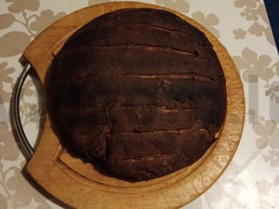 Viso grūdo kvietinis duona ant rugių raugos Žingsnis 6