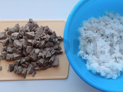 Kepenų salotos su ryžiais ir grybais Žingsnis 2