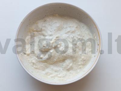 Kepenų salotos su ryžiais ir grybais Žingsnis 5