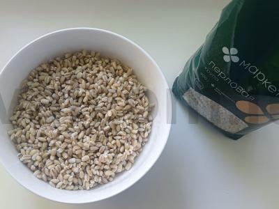 Perlo košė su grybais puode Žingsnis 1