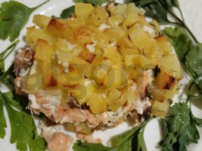 Bulvių duona su žuvimi pagrindine nuotrauka