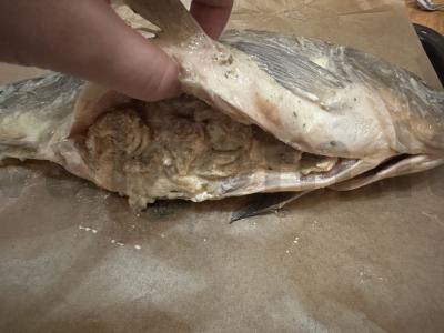 Karšis, įdarytas grybais grietinėlėje Žingsnis 6