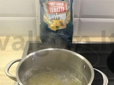 Farfalle su pesto ir vyšniniais pomidorais Žingsnis 4