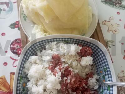 Namų kopūstai su ryžiais ir pomidorais Žingsnis 4