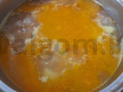 Sriuba su ryžiais, prieskoniais ir kečupu Žingsnis 8