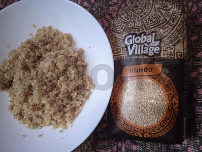 Kvinoja grietinėlės-tomato padaže su kalmarais Žingsnis 1