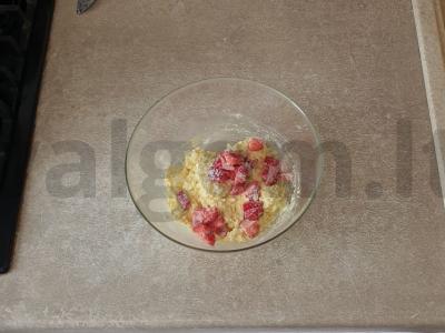 Varškė su sultinga braškių įdaru Žingsnis 4