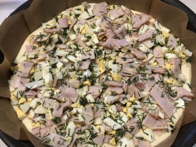 Kefyro pyragas su karbonaidu ir kiaušiniu Žingsnis 11