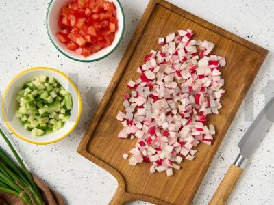 Okroška su krabais ant ajrano Žingsnis 1