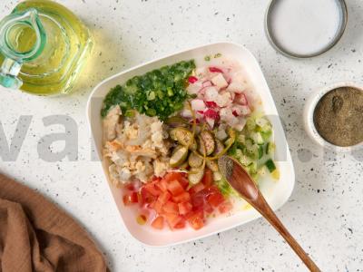 Okroška su krabais ant ajrano Žingsnis 3