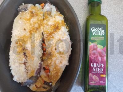 Žuvies filė steikai, kepti ant daržovių pagalvėlės Žingsnis 5