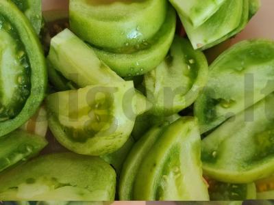 Salotas „Žalieji pomidorai“ Žingsnis 1