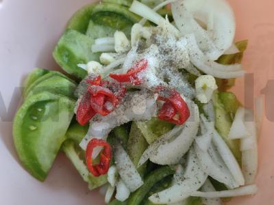 Salotas „Žalieji pomidorai“ Žingsnis 3