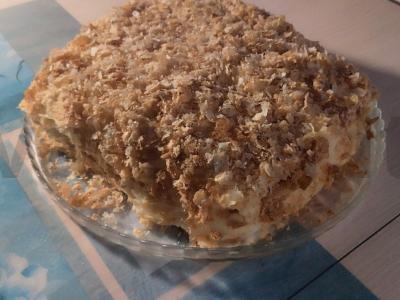 Patingėjęs „Napoleonas“ iš sluoksniuotų biskvitų Žingsnis 6