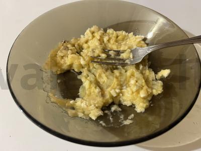 Rudais bananų keksiukai „Meilė“ Žingsnis 2