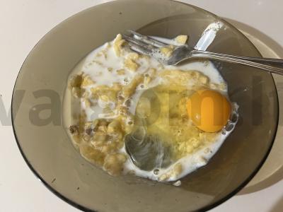 Rudais bananų keksiukai „Meilė“ Žingsnis 3