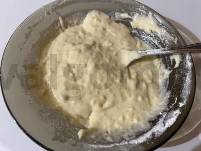 Rudais bananų keksiukai „Meilė“ Žingsnis 6