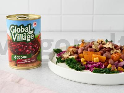 Salotas „Chipotle“ su pupelėmis ir tahini Žingsnis 8