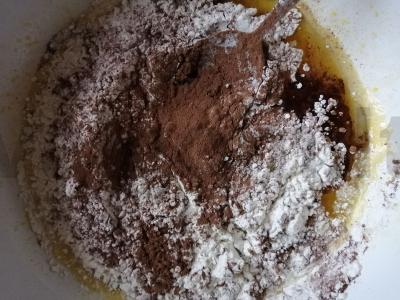 Šokoladinis keksiukas desertui Žingsnis 2