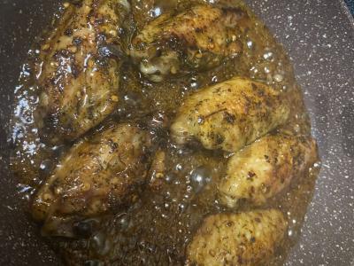 Aštrūs vištienos sparneliai su topinambūrų sirupu Žingsnis 7