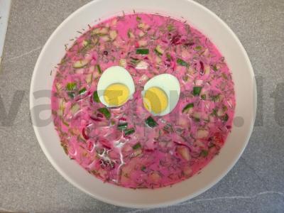 Burokėlių sriuba su grietine ir beržų sultimis bei antis filė Žingsnis 8