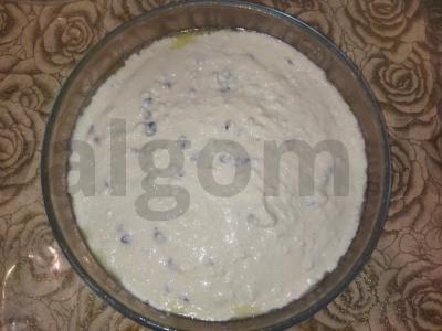 Varškės apkepas su razinomis Žingsnis 5