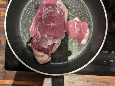 Antis su keptu batatu ir mėlynuoju sūriu Žingsnis 1