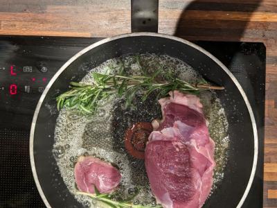 Antis su keptu batatu ir mėlynuoju sūriu Žingsnis 2