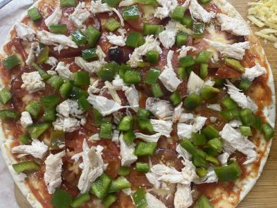 Pica „Spalvinga“ ant pagrindo Žingsnis 2