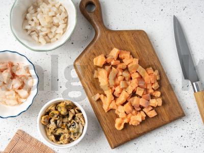 Jūros gėrybių kokilis Žingsnis 1