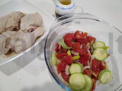 Kepti daržovės su sultinga vištiena Žingsnis 4