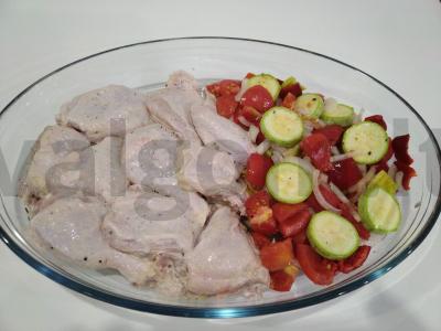 Kepti daržovės su sultinga vištiena Žingsnis 5