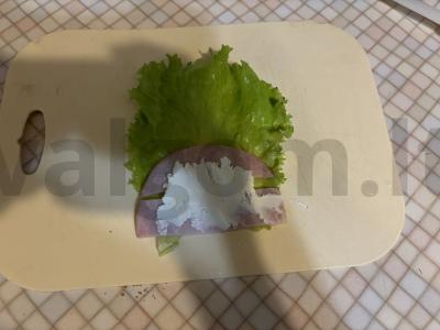 Skani užkanda su salotų lapais Žingsnis 4