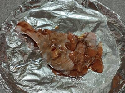 Anties šlaunelė, marinuota mandarinų marinade ir kepta su obuoliu Žingsnis 5