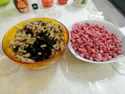 Pica su grybais ir dešra Žingsnis 1