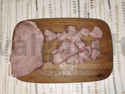 Grikių košė su troškinta kiauliena lečo Žingsnis 2