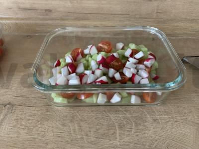 Daržovių salotos su rukola ir greipfrutu Žingsnis 3