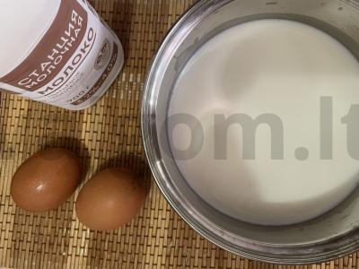 Blynai ant išrūginto pieno Žingsnis 1