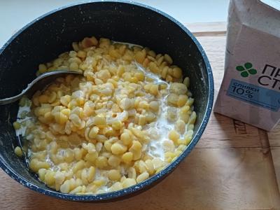 Žirnių piurė su grietinėlėmis Žingsnis 3