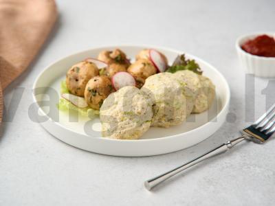 Kepti vištienos kotletai su cukinijomis pagrindine nuotrauka