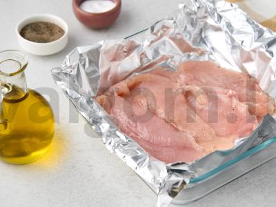 Vištienos salotos su apelsinais Žingsnis 1