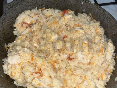 Ryžiai su vištiena, daržovėmis ir prieskoniais Žingsnis 7