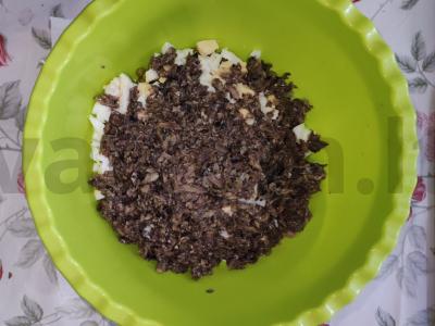 Salotas su šprotais ir žaliu žirneliu Žingsnis 4